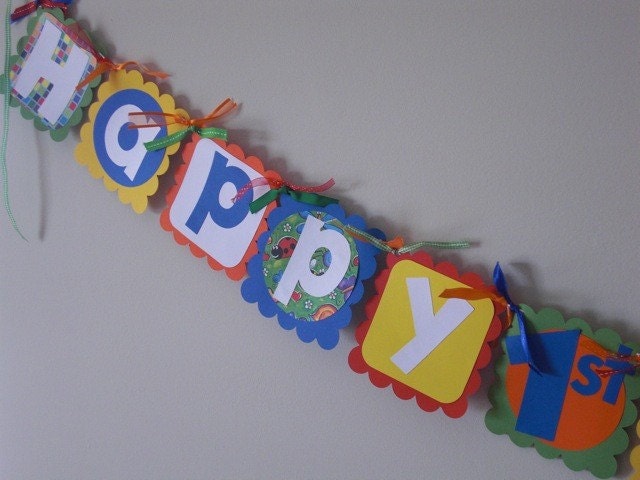 Happy Birthday Banner - Primary Colors