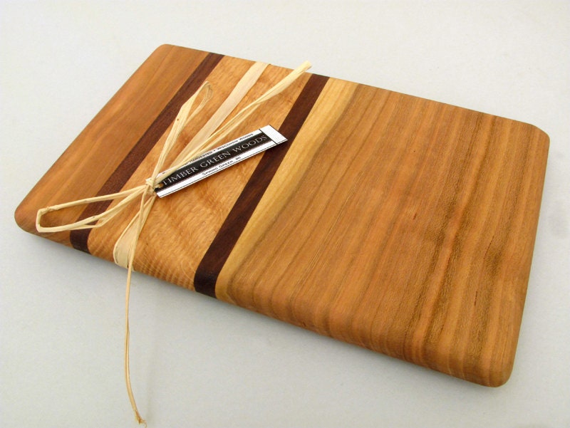 Small Cherry Wood Cutting Board - The Companion - Sustainable Harvest Wisconsin Wood . Timber Green Woods