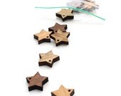 Laser Cut Mini Wooden Stars - Free Shipping - Beads by Timber Green Woods