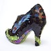 SPACE CASE - Stained Glass Cosmic High Heel Mosaic Shoe Sculpture