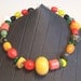 African necklace with mixed colored beads