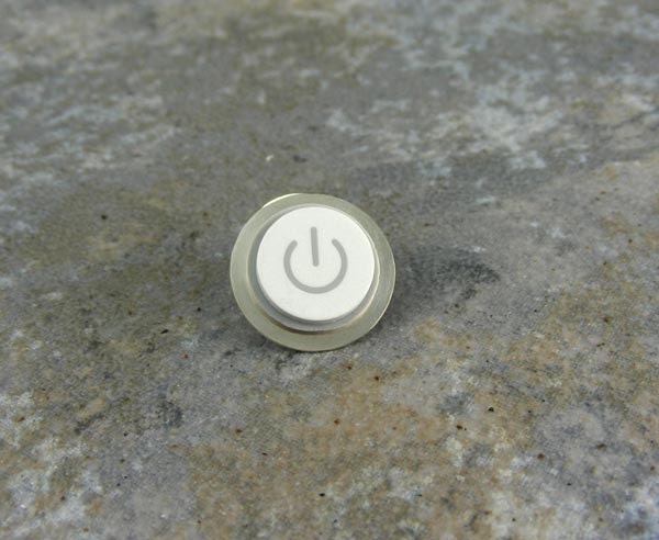 Recycled Mac Power Button Pin - recycled, apple, keyboard, computer jewelry, Handmade, Sterling Silver, birthday, wedding, anniversary, gift