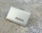 Recycled, Apple Computer Key Pin, Mac Computer Keyboard Jewelry, birthday, wedding, anniversary, gift