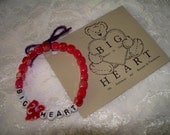 BIG HEART Inspirational bracelet   Believe In God    He Embraces All Restores, Transforms