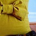 CUSTOM ORDER for Andrea Howell: Bow Pillow Cover in Claret and Curacao