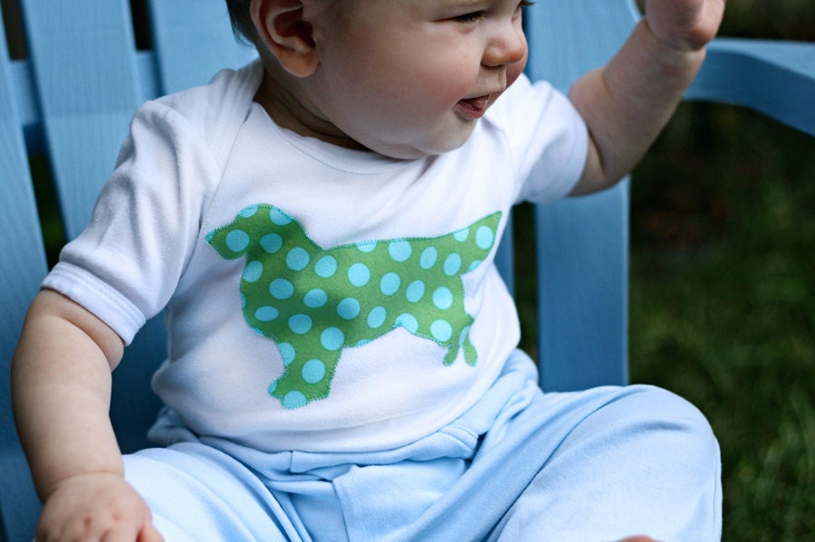 Golden Retriever baby bodysuit or toddler t-shirt - You pick the fabric
