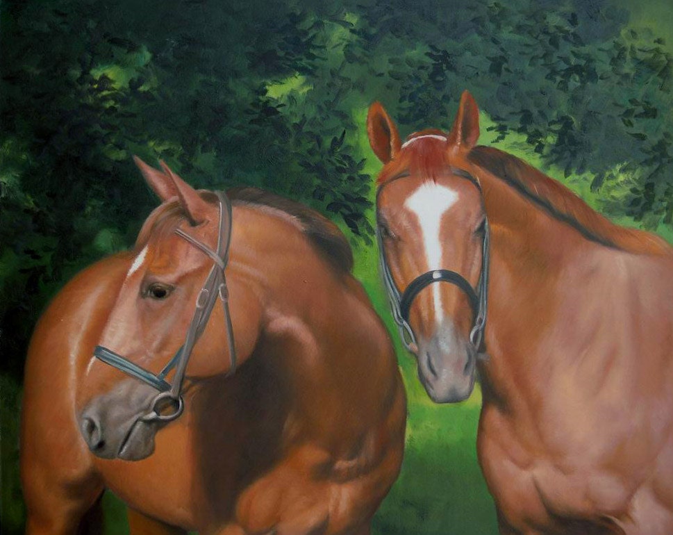 16x20 Hand Painted Horse Portrait
