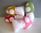 Mushroom Plush - Woodland Stuffed Toy in Gold, Kids Room Decor