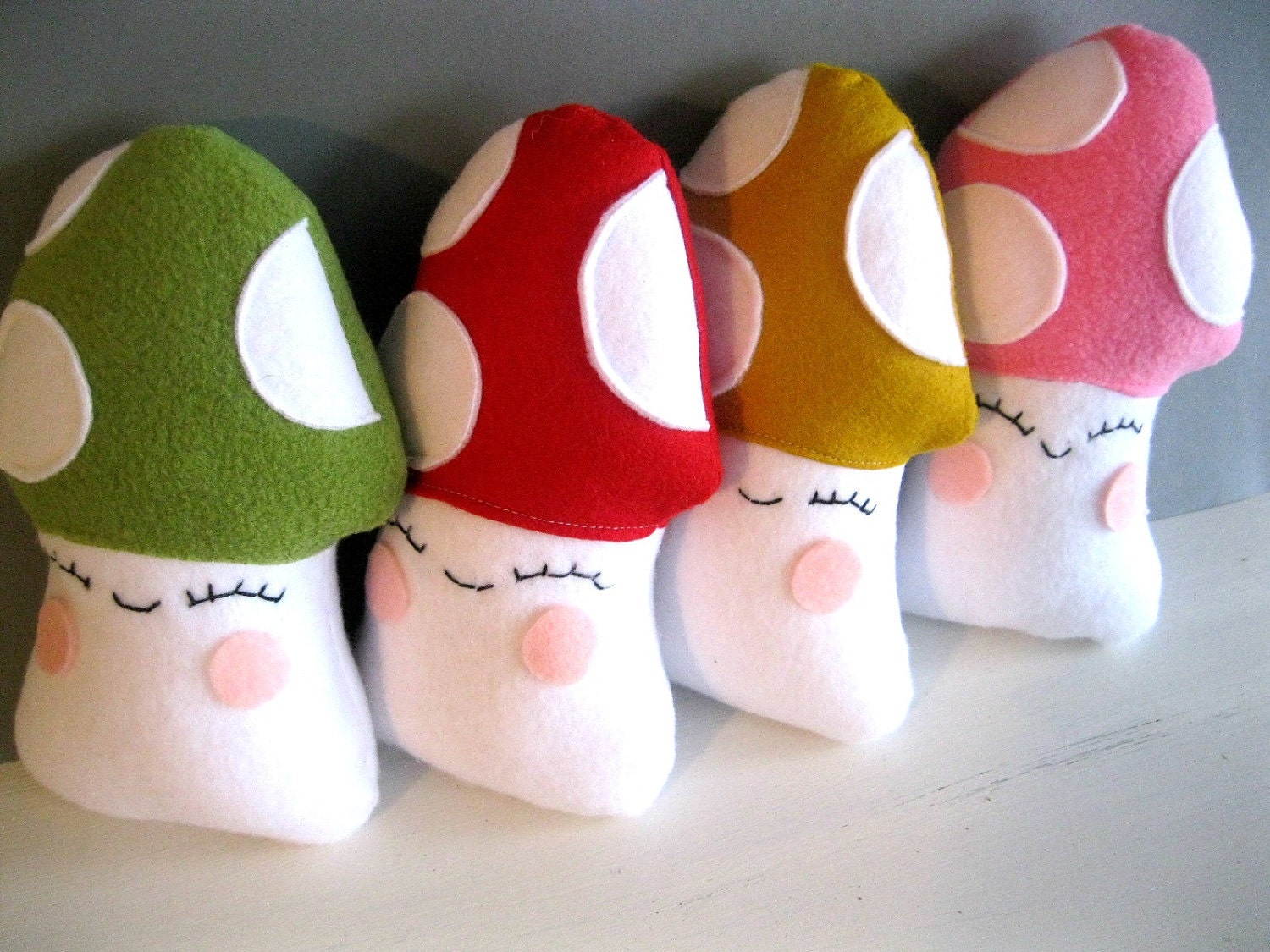 Woodland Mushroom Plushie - Stuffed Toy Mushroom in Green