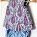 Purple Swirls Pinafore and Bloomer Set, Size 24m In Stock and Ready to Ship by The Cottage Mama