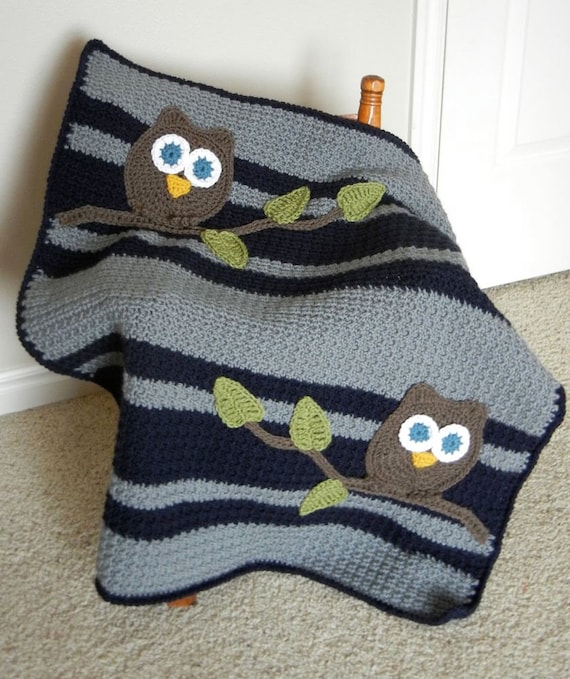 Owl Baby Blanket Boy Baby Shower Gift