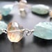 Citrine Nugget Bracelet, Moss Aquamarine Nuggets, Wire Wrapped, Sterling Silver