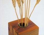 Small Cherry Box Vase with orange resin cap