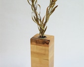 Small Rect Wall Vase in maple