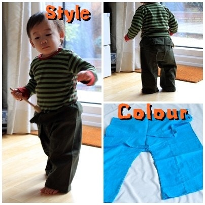 Kid's fisherman pants (Sea blue) 2T-3T