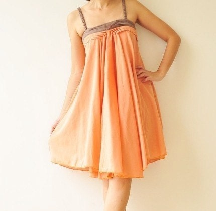 Wind of change.... Orange Cotton Dress 2 Sizes Available