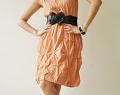 Hexagon  Part II...Orange-Brown Cotton dress