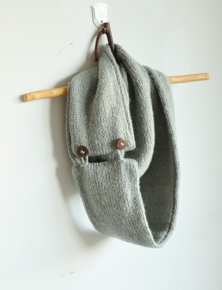 Grey Donut Loop Scarf