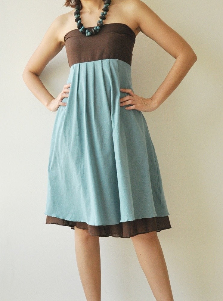 Wind of change Part II.... Blue-Brown Cotton Dress