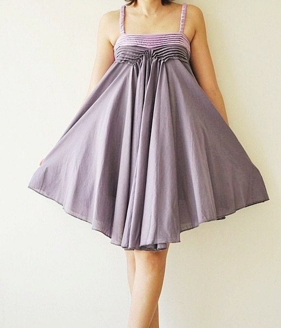 Wind of change.... Purple Cotton Dress 2 Sizes Available
