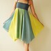 Umbrella...Green Tone Cotton dress