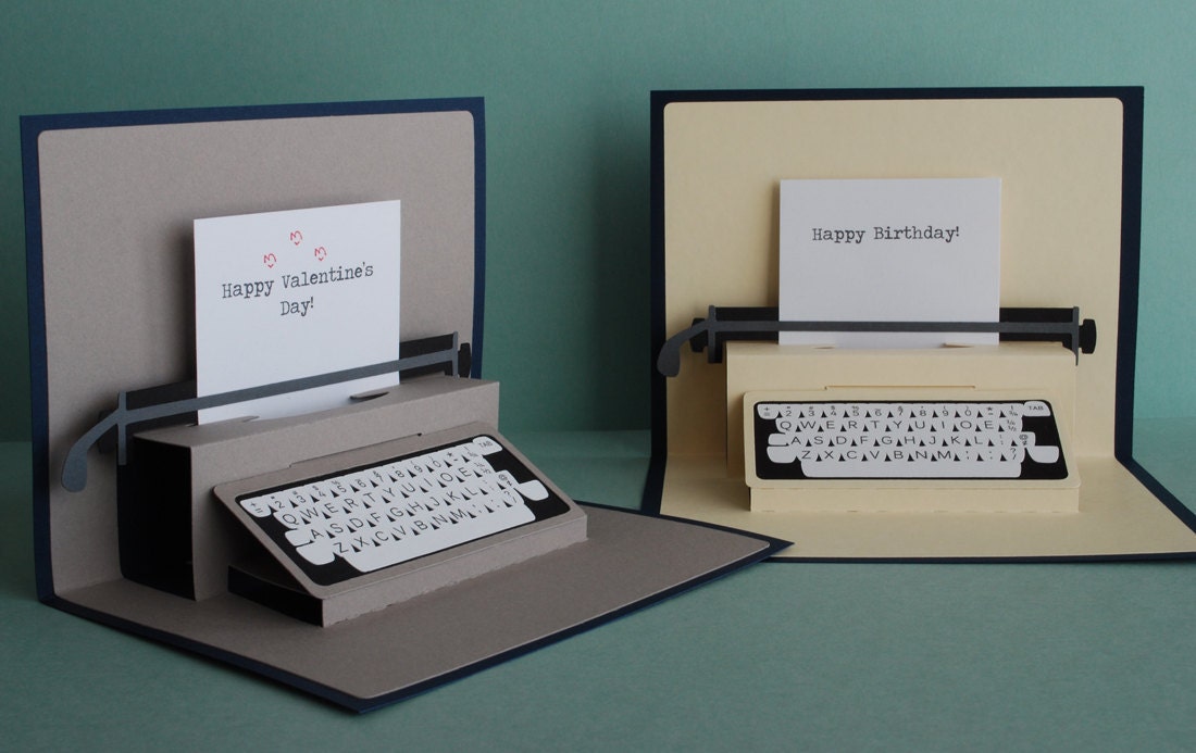 Typewriter Pop-Up Card