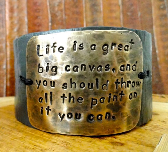 Hand stamped jewelry, personalized cuff bracelet
