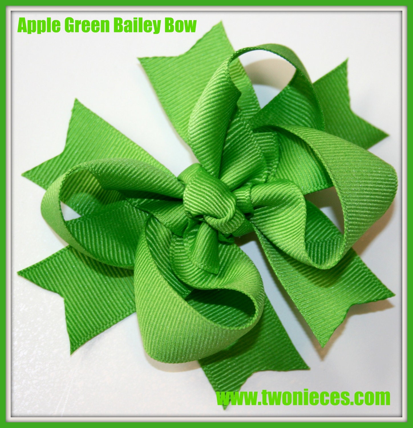 Two Nieces Bailey Bow-Apple Green