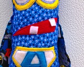 Superhero Tooth Fairy Pillow, Personalized Pillow that Hangs From a Door Knob - Custom Made to Order With Your Childs Initial