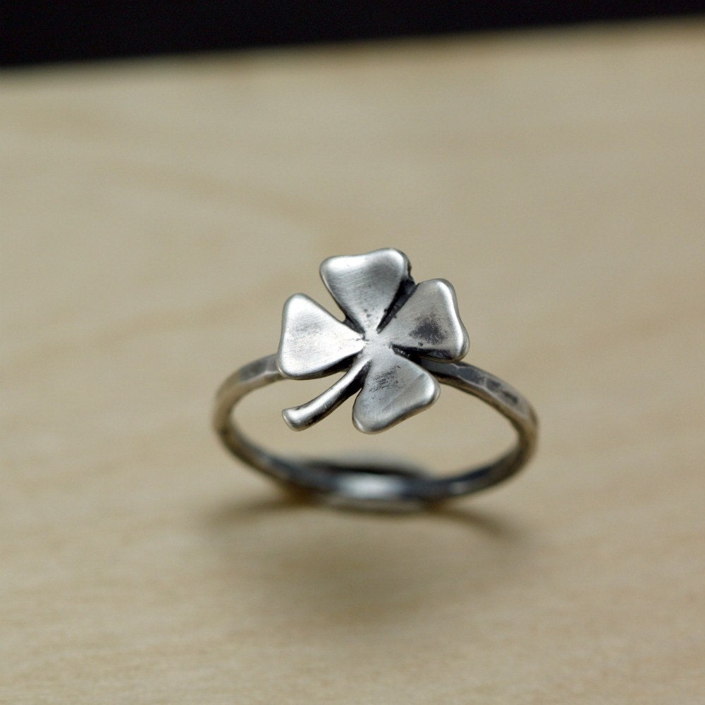Four Leaf Clover Ring Sterling Silver