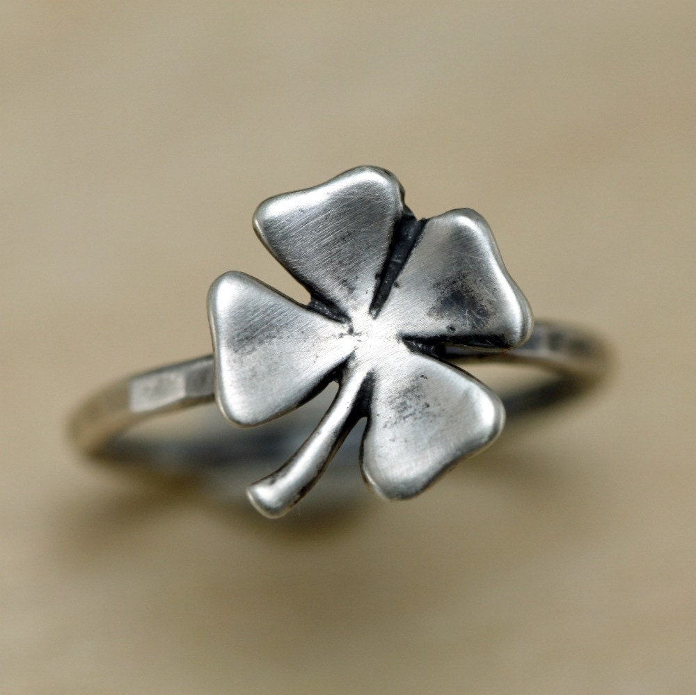 Four Leaf Clover Ring Sterling Silver