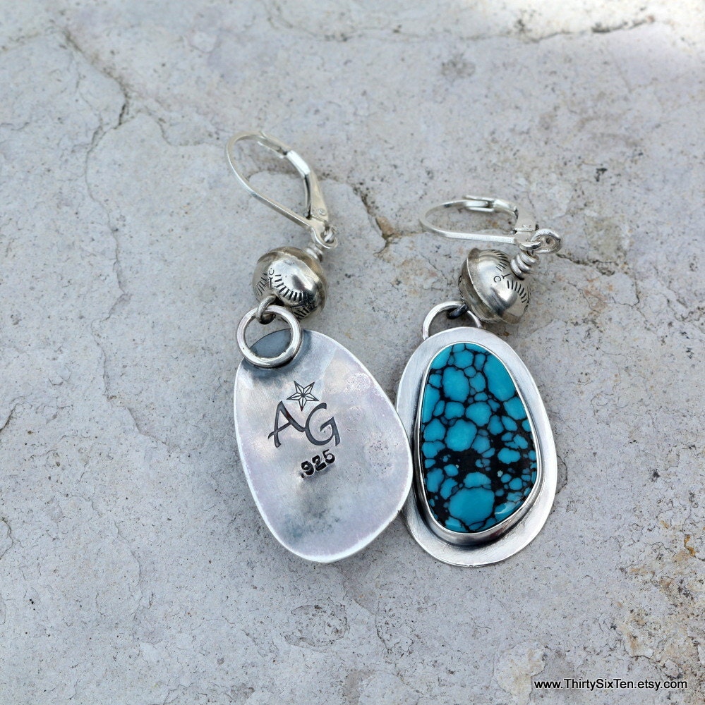 Cowgirl Turquoise Sterling Silver Earrings