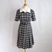 New Year's 12 Dollar Sale Vtg Pleated Plaid Peter Pan Collar Day Dress