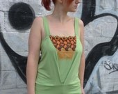 meerwiibli luscious lace v-pleat tank -  L XL in stock and ready to ship - summer sale