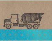 Cement Truck with Pattern, Size A5