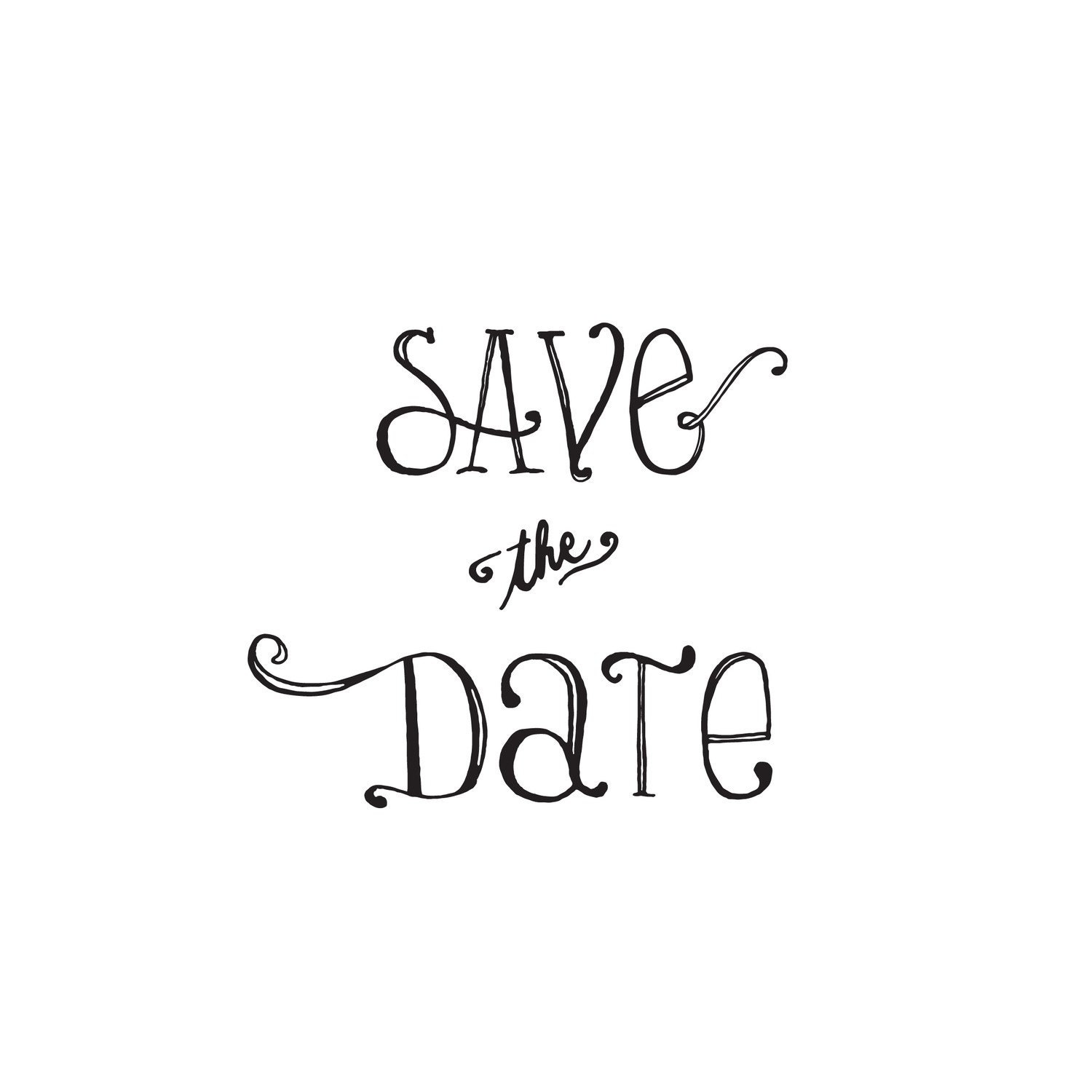 Save the Date Rubber Stamp