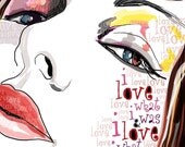 I Love Who I Am / original illustration ART Print SIGNED /  8 x 10