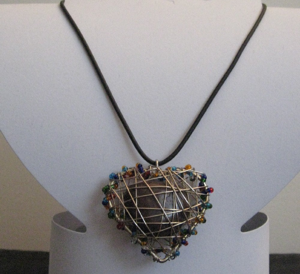 Wire Wrapped Heart Pendant