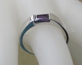 Vintage Sterling Silver Ring with Purple Stone