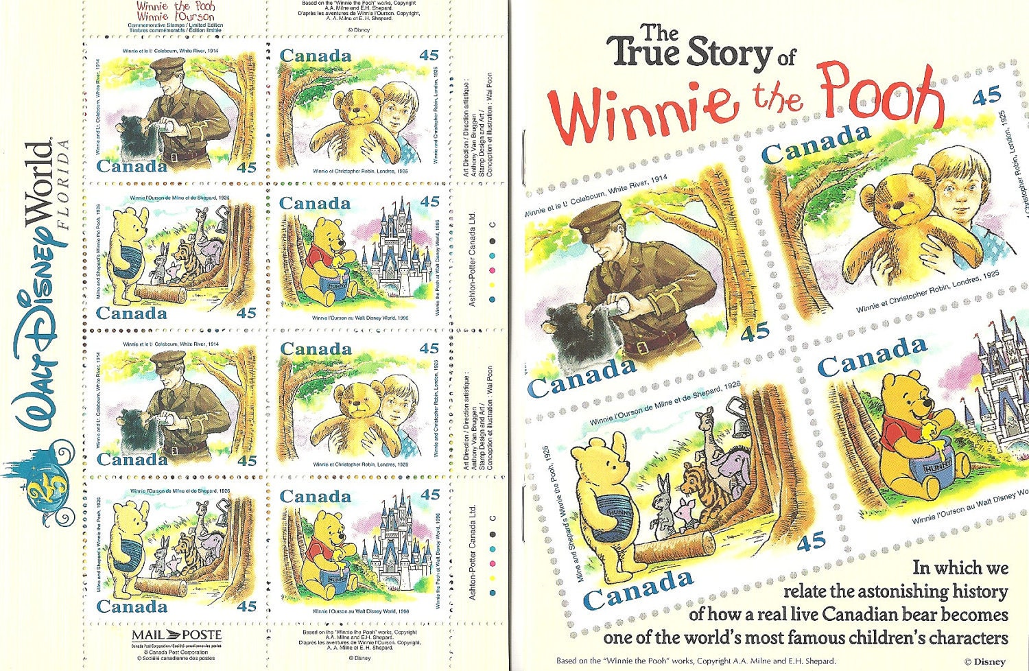 Winnie the Pooh Stamps - Vintage