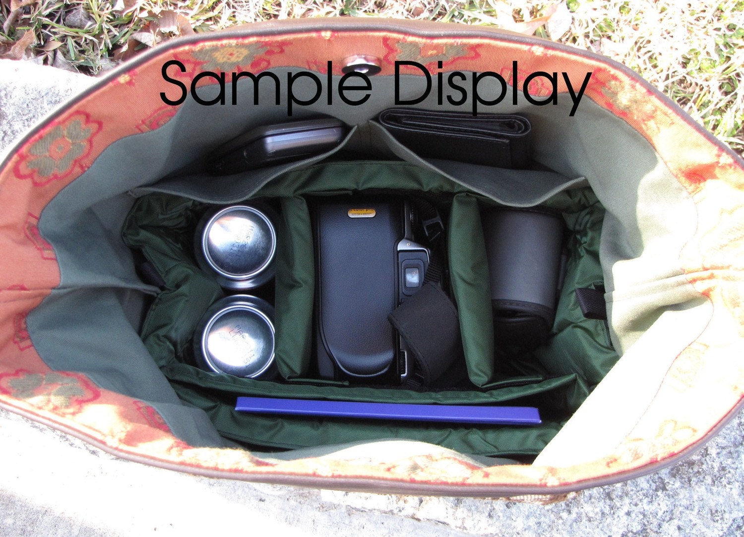PreOrder DSLR Camera Bag Insert in Royal Purple - Adjustable Dividers - Custom Sizes