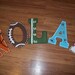 Sports Fan Large Wooden Letters Customized Football Baseball Soccer basketball Hand Painted Boys Birls Bedroom Wall Hanging Door Decor