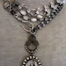 RESERVED for B.R. - a loving heart - vintage assemblage triple wrap necklace with mother of pearl rosaries by the french circus