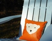 Hand Stitched Jack the Polar Bear Pillow by SBMathieu