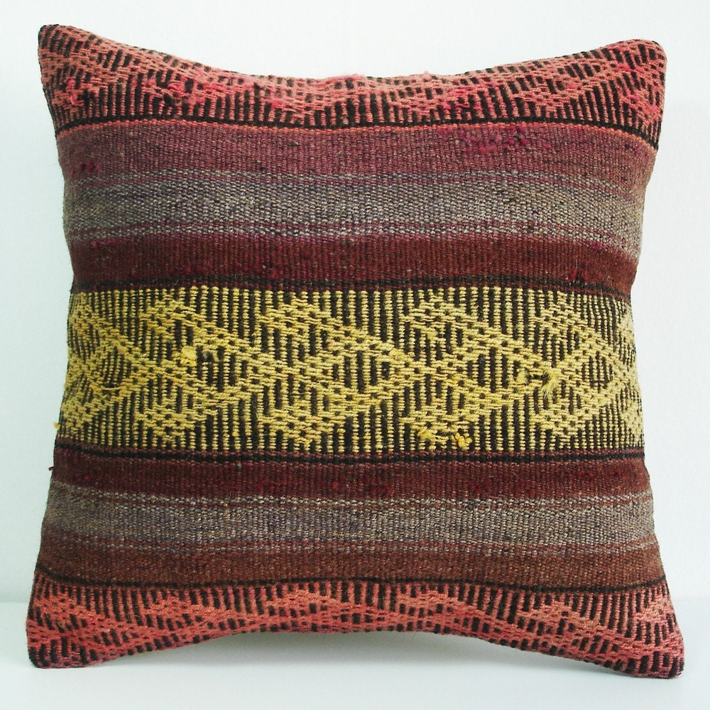 FREE SHIPPING-Antique Wool Kilim Pillow Cover