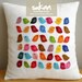 Sukan / Color Birds Linen Pillow Cover - Custom Pillow Cover - Valentine Day Gift - Decorative Pillows - Accent Pillow - Throw Pillow