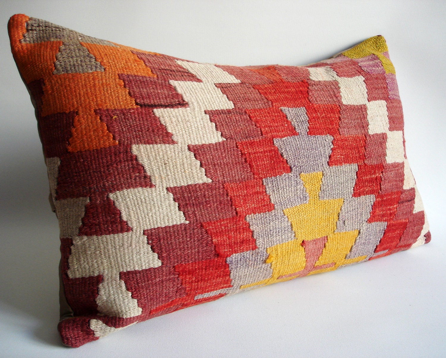 Sukan / Hand Woven - Turkish Kilim  Pillow Cover - 24x16 inch