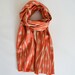 Sukan / Handwoven ikat Silk Scarf, Modern - shawl - scarves - organic scarf - stylish scarf - tribal scarf - ikat scarf - orange, beige