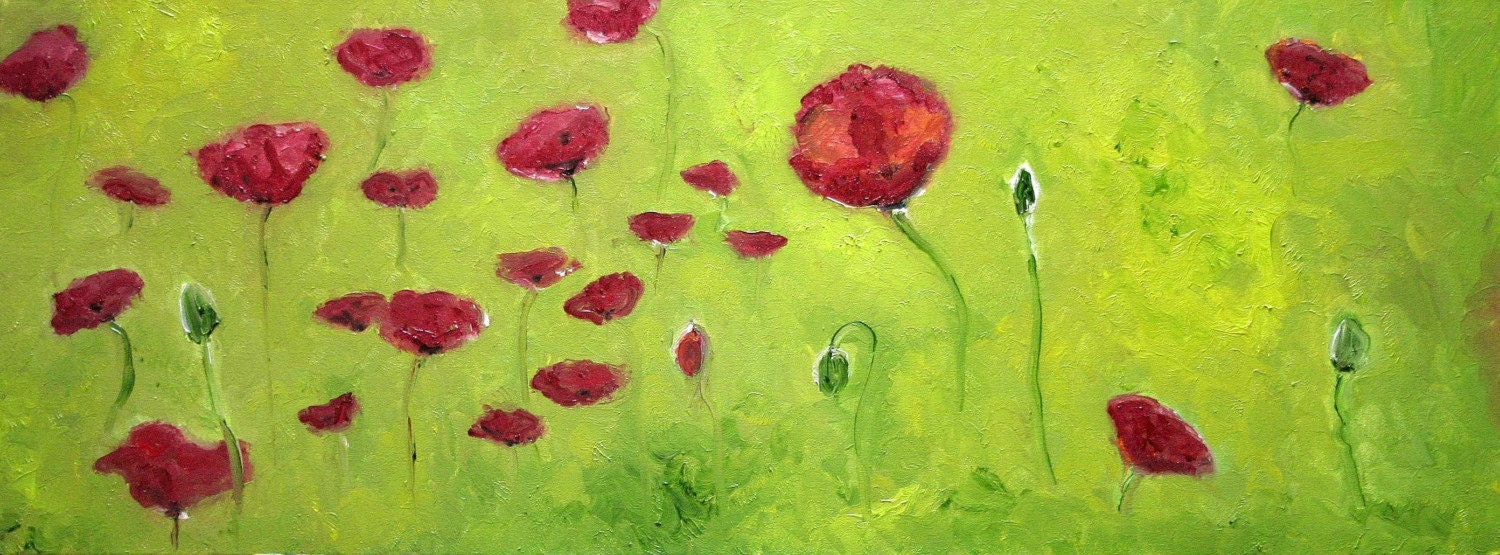 poppies oil painting