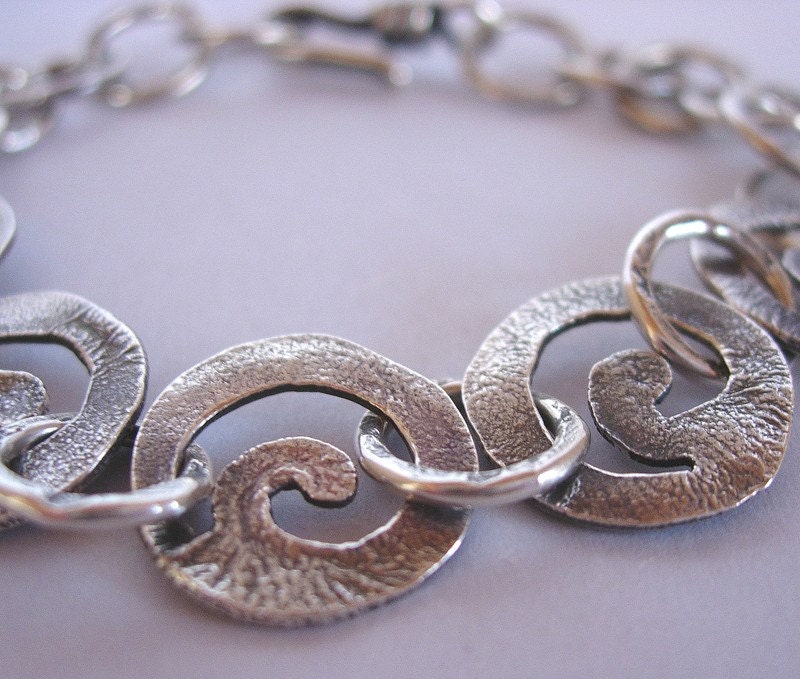 5 Spiral Silver Link Bracelet